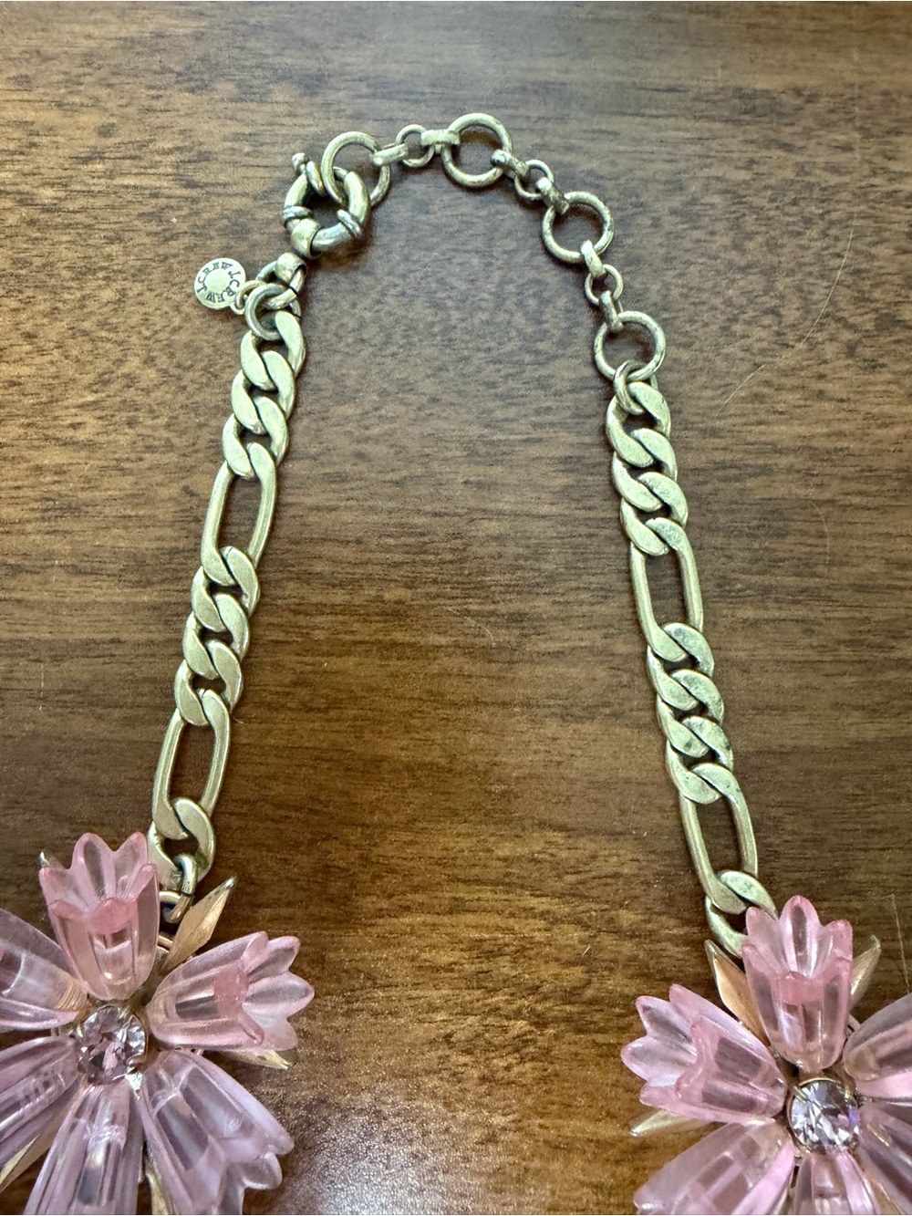J Crew Dahlia Pink Floral Statement Necklace Vintage - Picture 6 of 7